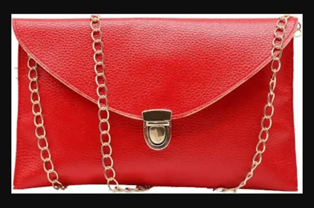 Vegan Pebbled Leather Conververtible Clutch Purse Shoulder Bag gold chain clasp